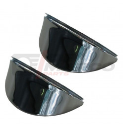 Eyebrows chrome smooth for Beetle, Super Beetle, Thing, Bus T2, Golf 1, Karmann Ghia