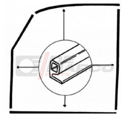 Guarnizione porta sinistra o destra berlina Maggiolino fino al 07/1955