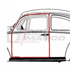 Guarnizione porta sinistra berlina Maggiolino dal 08/1955 al 07/1966
