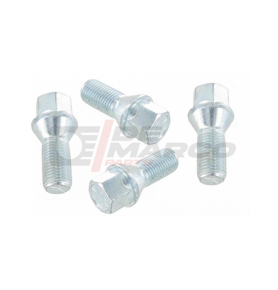 Set of 4 galvanized bolts 14x1.5x28mm (Top quality)