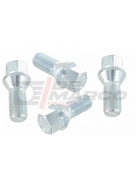 Set of 4 galvanized bolts 14x1.5x28mm (Top quality)