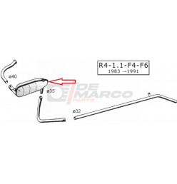 Silencieux échappement R4 1108cc, R4 F4 et R4 F6