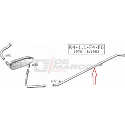 Tubo scarico finale R4 1108cc, R4 F4, R4 F6