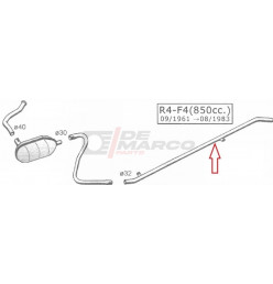 Tubo scarico finale R4 1108cc, R4 F4, R4 F6