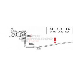 Tubo scarico finale R4 1108cc, R4 F4, R4 F6