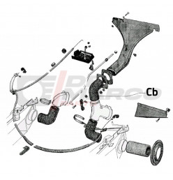 Durite chauffage 22,5cm pour Citroën 2CV