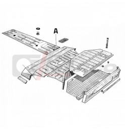 Pianale laterale destro zincato per Citroen 2CV, Dyane