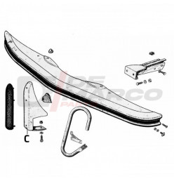 Rostro paraurti anteriore verniciato per Citroen 2CV dal 1963 in poi