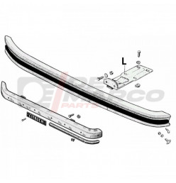 Low rear bumper bracket support for Citroen 2CV