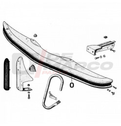 Adesivo nero (3cm) per paraurti anteriore e posteriore basso per Citroen 2CV e Dyane