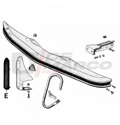 Gomma rostro paraurti anteriore, per Citroen 2CV dal 1963 in poi