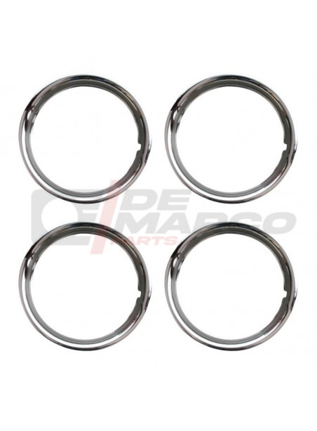 Set 4 anelli inox di abbellimento per cerchi ruota 15''