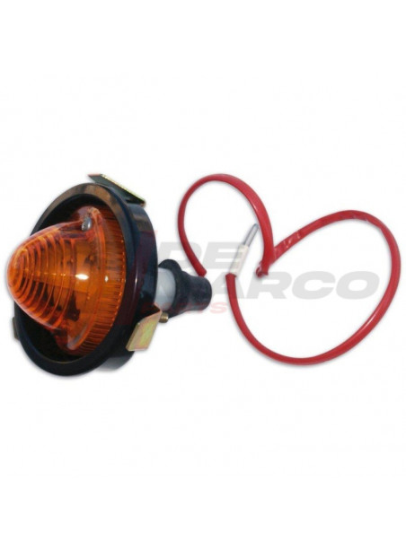 Complete left front turn signal with black support for Citroen 2CV