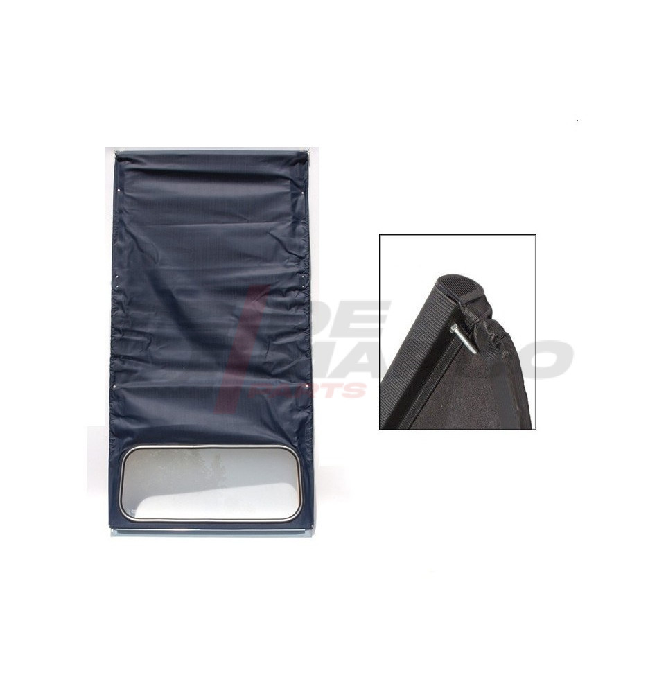 Capote blu marine in pvc, chiusura interna, per Citroen 2CV