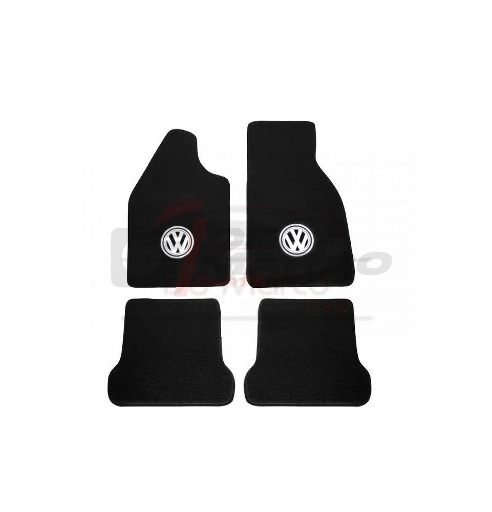 Set tappeti moquette nera con logo per Maggiolino, Maggiolone, Buggy (Alta Qualita')