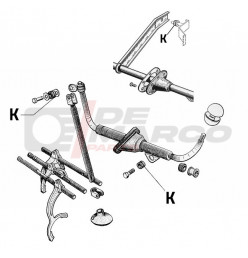 Gommino leva cambio/asta cofano, per Citroen 2CV, Dyane, Mehari, Ami 6/8