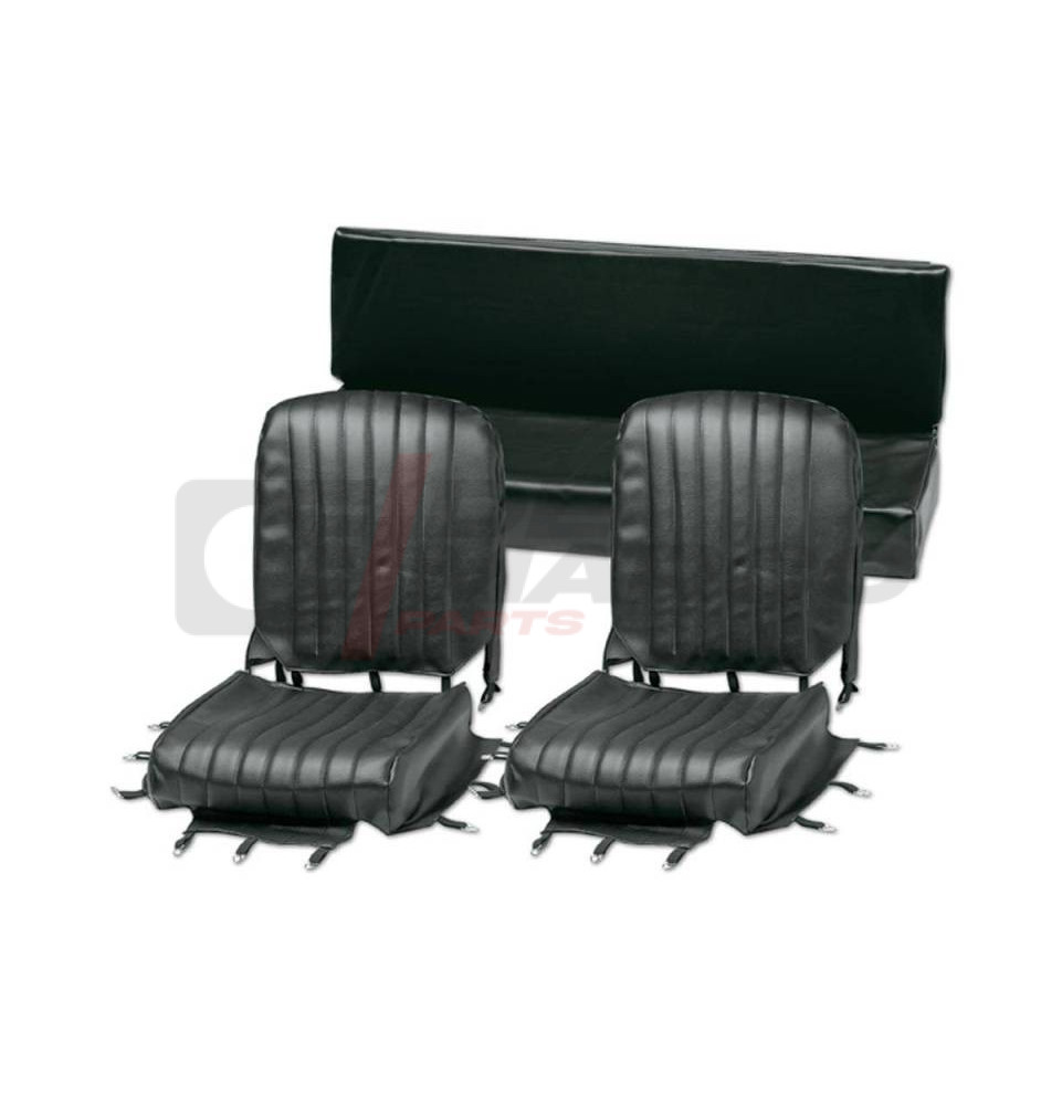 Black skai seat cover set for Citroen Mehari