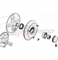 Tappo in metallo cuscinetto posteriore per Citroen 2CV, Dyane, Mehari, Ami 6/8, DS