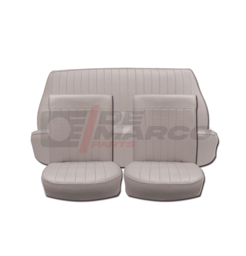 Set of Gray Bark Vinyl Seat Covers for Renault Dauphine