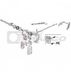 Coppia clips serrature apriporta interne, porte posteriori Citroen 2CV