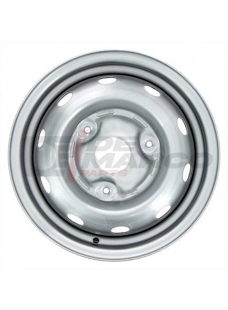 Jante grise d'origine avec trou central 4,5x13 pour Renault 4, R5 et R6