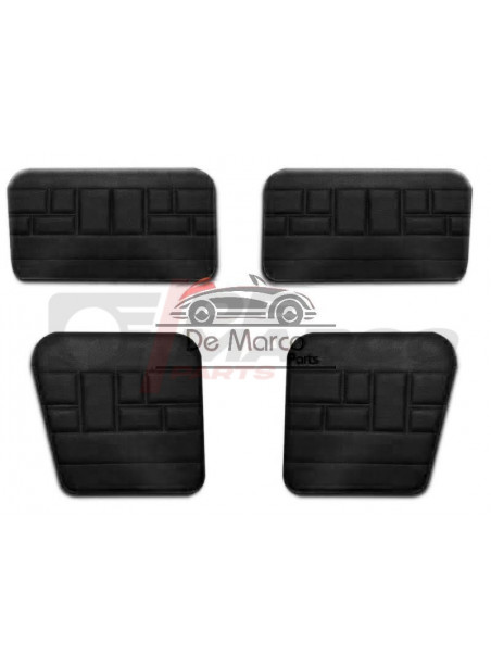 Door lining vinyl black (4 pieces) for Renault 4