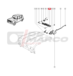 Griglia presa d'aria in plastica R4 Renault 4