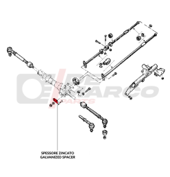 Kit de 7 épaisseurs galvanisées pour la régulation de la crémaillère de direction Renault 4