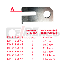 Cale de réglage galvanisée N°2 mesure 9,9 mm pour boîtier de direction R4