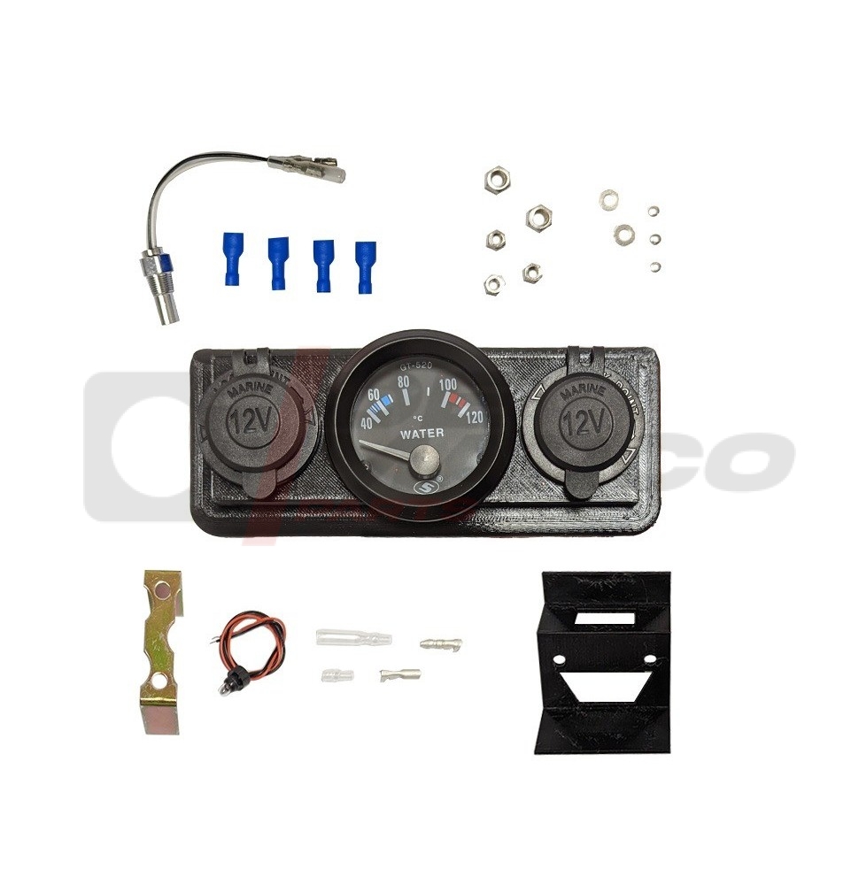 Water temperature pressure gauge kit for classic Renault cars