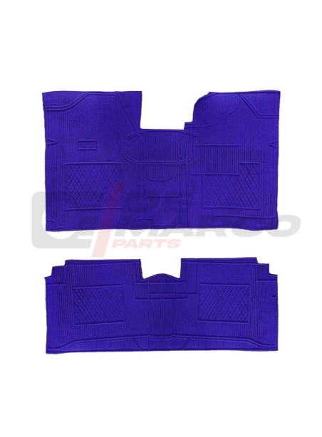 Set Rubber/Carpet Mats Blue for Renault 4 and R4 F4