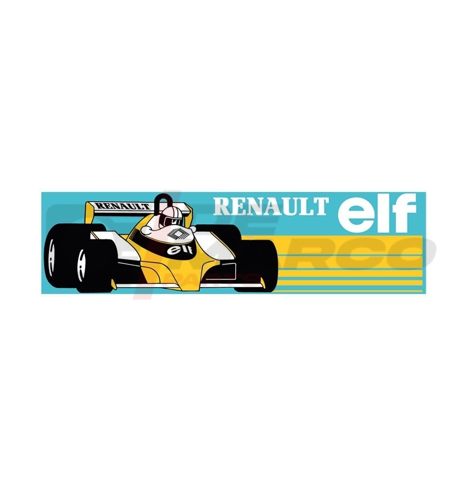 Renault Elf Formula 1 Rear Window Vintage Sticker