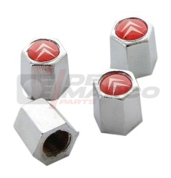 Set 4 Cappucci Valvole Pneumatici con Logo Citroen