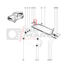 Rear parcel shelf exploded