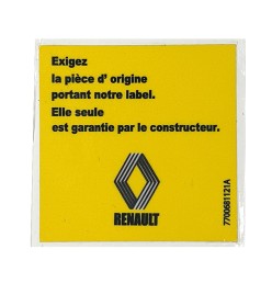 Autocollant Renault "EXIGEZ LA PIÈCE D'ORIGINE"