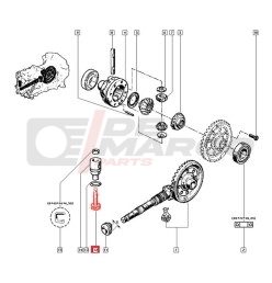 Pignon de compteur kilométrique 19 dents, Renault 4, R5 TS, 7700568413