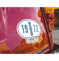 Adesivo identificativo Italia Renault 4 anno 1975