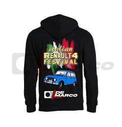 Sweatshirt unisexe noire officielle du Festival Italien de la Renault 4