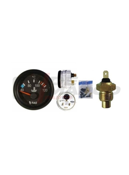 Water temperature pressure gauge kit 40-120°C for classic cars