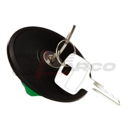 Fuel filler cap lockable black for Renault 4,R5,R6,Dauphine,R8...