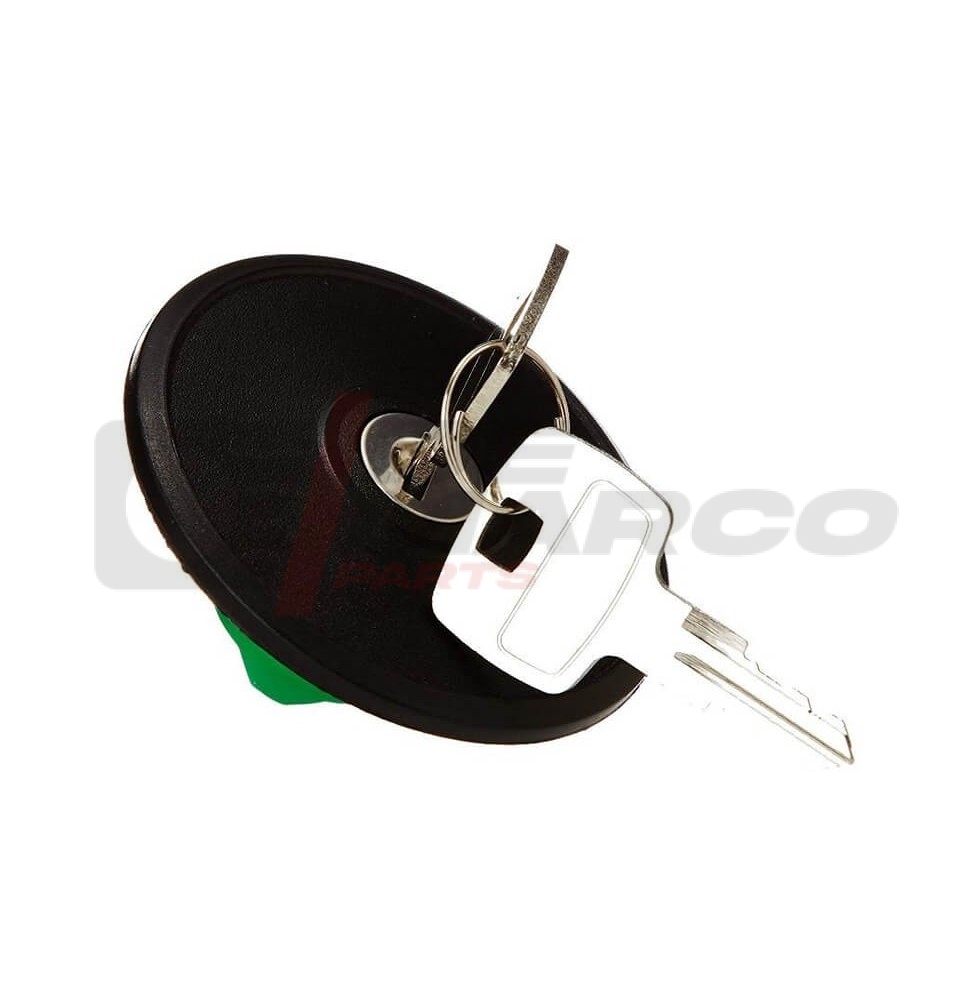 Fuel filler cap lockable black for Renault 4,R5,R6,Dauphine,R8...