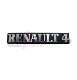 Scritta RENAULT 4 cromata con base in plastica nera