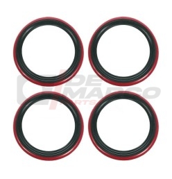 Set 4 fasce rosse di abbellimento per pneumatici 13''