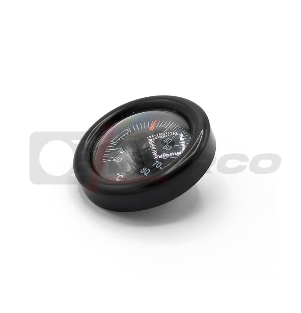 Adhesive dashboard thermometer for vintage cars, detail