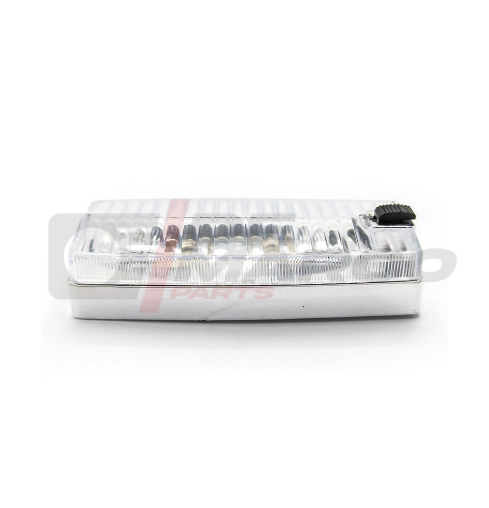 Universal 12V complete interior light with chrome base