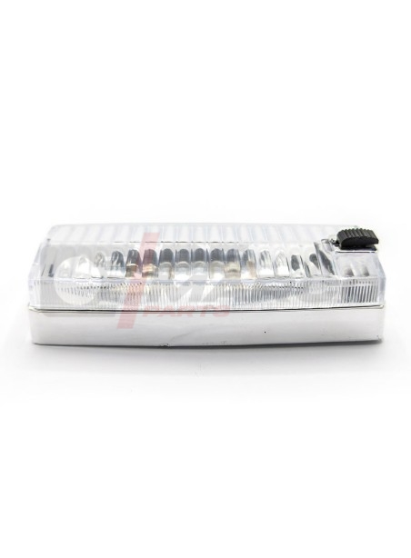 Universal 12V complete interior light with chrome base