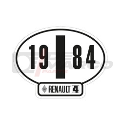 Adesivo identificativo Italia Renault 4 anno 1984