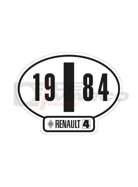 Adesivo identificativo Italia Renault 4 anno 1984