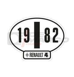 Adesivo identificativo Italia Renault 4 anno 1982