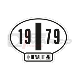 Adhésif identifiant Italie Renault 4 année 1979